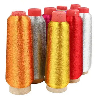 

4pc/lot Sewing Machine Cone 3000M Threads Polyester Overlocking All Purpose Golden Silver Color Sewing Thread