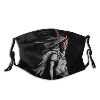 

Novelty Princess Mononoke Face Mask With Filters Leisure Anti Haze Protection Cover Mouth Muffle