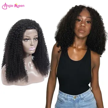 

360 Lace Frontal Wigs kinky Curly Human Hair Wigs Brazilian Hair Remy Lace Wig 150% Density Lace Wig For Black Women angie queen