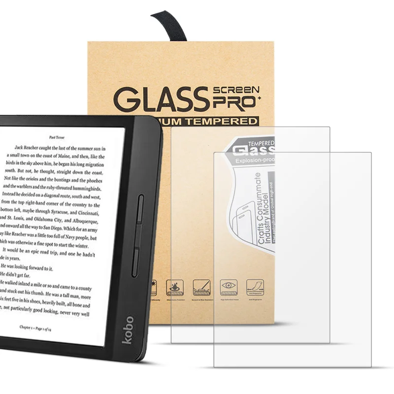 for 7 inch Kobo Libra H2O ereaders Tempered Glass Protective Film HD