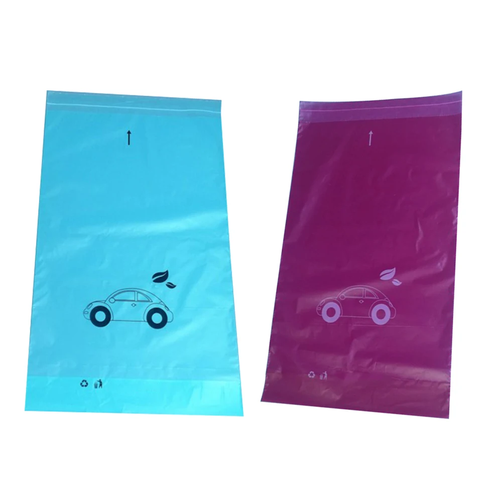 50pcs Garbage Bag Disposable Self-Adhesive Trash Rubbish Bag for Kitchen and Car Seat Back