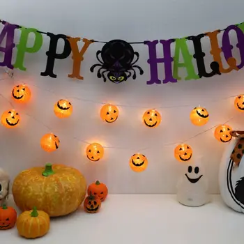 

3m LED String Smiley face Fairy Garland String Lights Battery Operated Halloween Garden Home Christmas Tree Decoration