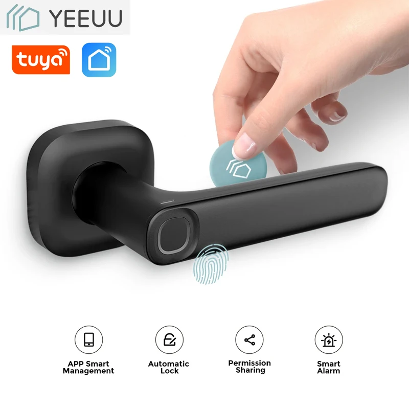 YEEUU R1 умный дверной замок Fingeprint / NEC Card Phone APP с защелкой Gateway Alexa Google Hom легкая замена