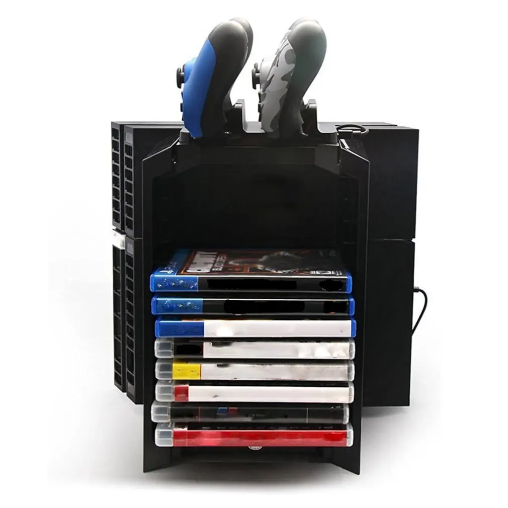 Черная вертикальная подставка для игрового диска PS4 DualShock контроллер зарядная