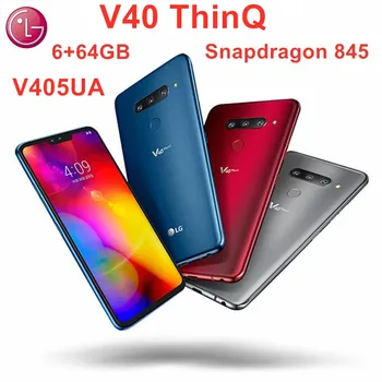 

LG V40 ThinQ V405UA 64GB ROM 6GB RAM Original LTE Android Octa Core 6.4" QHD+ OLED Snapdragon 845 NFC 5 Camera