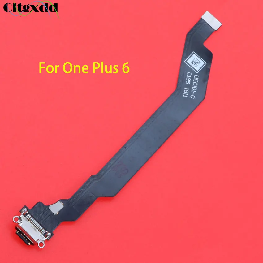 Cltgxdd Micro usb зарядный порт док-станция разъем плата Зарядка гибкий кабель с микрофоном для OnePlus 1 2 3 3T 5 5T 6 6T - Цвет: For One Plus 6