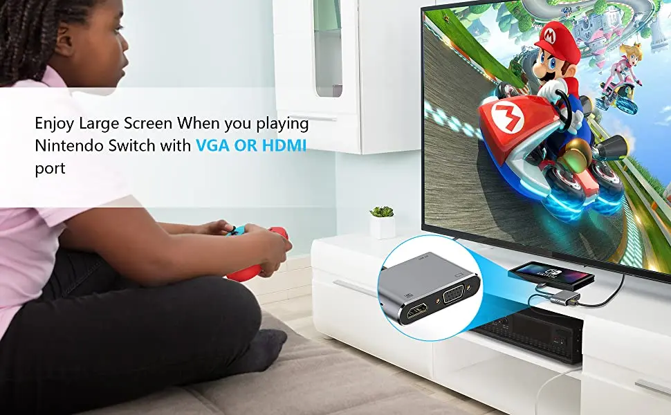 tipo c para Daul Adaptador para Macbook Hdmi-compatível com 4k pd Hub Nintendo Samsung s9 Dex Huawei P20 Xioami 10 tv Vga Usb c 3.0 87w 21 High Quality Computador e Escritório
