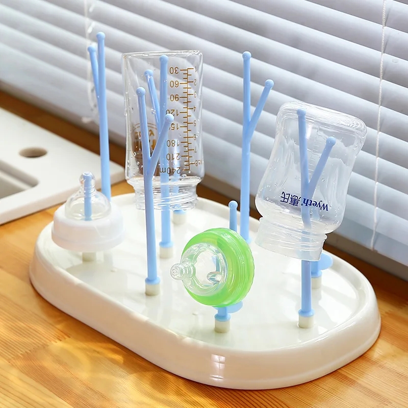 

Infant Bottle Drying Rack Dustproof Draining Shelf Dry Storage Holder Baby Glass Drying Rack Put Cup Holder Tray