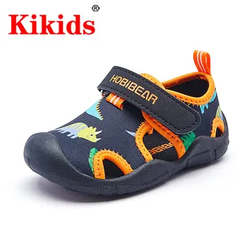 

KIKIDS Summer Unisex Sandals Open Toe Quick Dry Water Shoes Wedge Heel Beach Kids Sandals Candy Colors Children Breathe Shoes