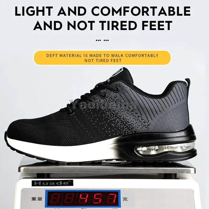 Work Safety Shoes Men Women Sneakers Ultra-light Soft Industrial Shoes Wear-resistance Anti-smashing Steel Toe Work Boots Unisex