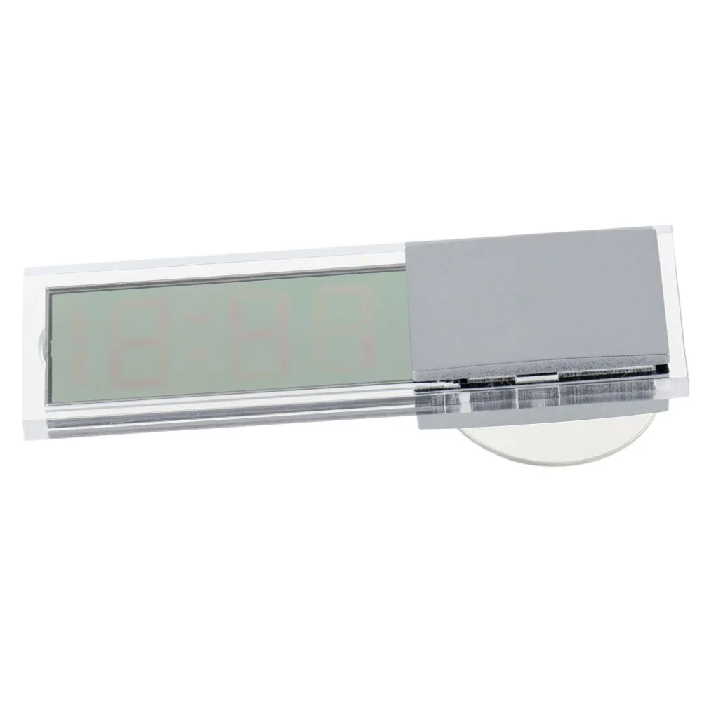 Proable дисплей цифровые электронные часы для автомобиля Мини Прочный прозрачный ЖК-дисплей с присоской