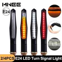 Led transformar a luz do sinal construído relé e24 fluindo piscas de volta da motocicleta drl/stop signal lamp flash iluminação travagem blinker