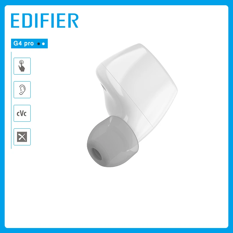 White EDIFIER TWs1 TWS Bluetooth наушники с сенсорным управлением IPX5 Номинальный эргономичный дизайн Bluetooth V5.0 наушники беспроводные наушники - Цвет: White