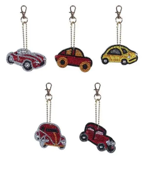 Diamond keychain DIY Полный Дрель Алмаз особенной формы живопись брелки женская сумка кулон ювелирный брелок для ключей Алмазная вышивка крестиком - Цвет: Diamond keychain