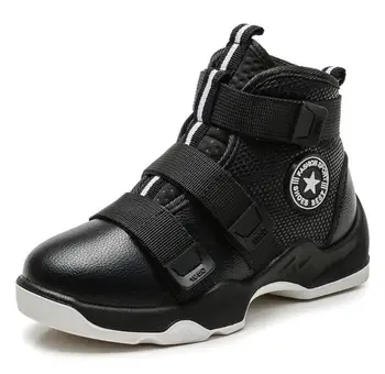 

Autumn Winter Kids Boys Sport Shoes Genuine Leather Fashion Ankle Running Shoes Plush Warm Sneakers Waterproof Child Martin Boot