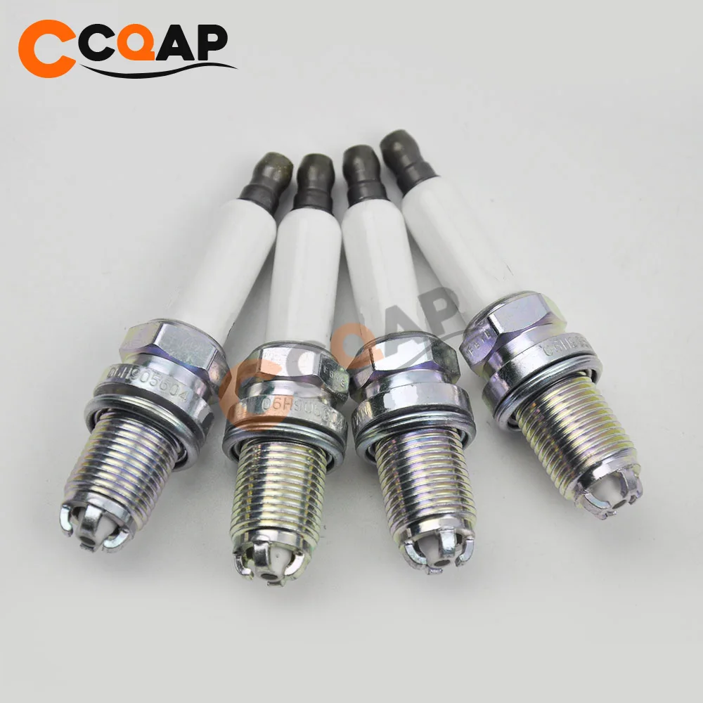 4 шт. нормальная Свеча зажигания 06H905604 BKR8EQUA для A3 S3 A4 A5 A6 Q5 TT Skoda Seat 06H 905 604|Свечи и