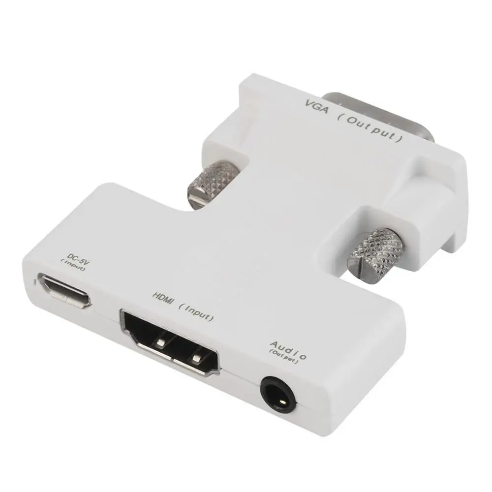 Профессиональный HDMI Вход Женский к VGA Мужской конвертер адаптер с аудио кабелем поддержка 1080P выходной сигнал