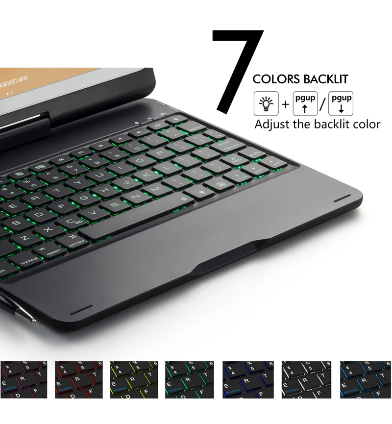 witsp@d Rotation 360 4.0 bluetooh wireless plastic keyboard hard case Cove for New iPad/iPad pro 9/7 /Air 2/ Air 1