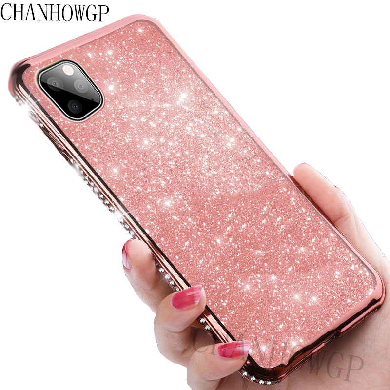 Блестящий Мягкий чехол для iphone 11 pro max IX IXS X XS Max XR 6 6S 7 8 Plus 4 5 Pro | Мобильные телефоны и