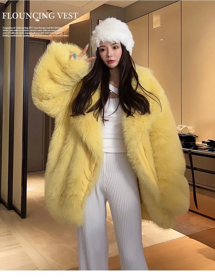 Zadorin coreano moda inverno branco falso casaco