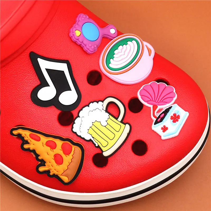 Single Sale 1pcs Animals 29 Types Shoe Charms Accessories Decorations Sad Frog PVC Croc jibz Buckle for Kids Party Xmas Gifts