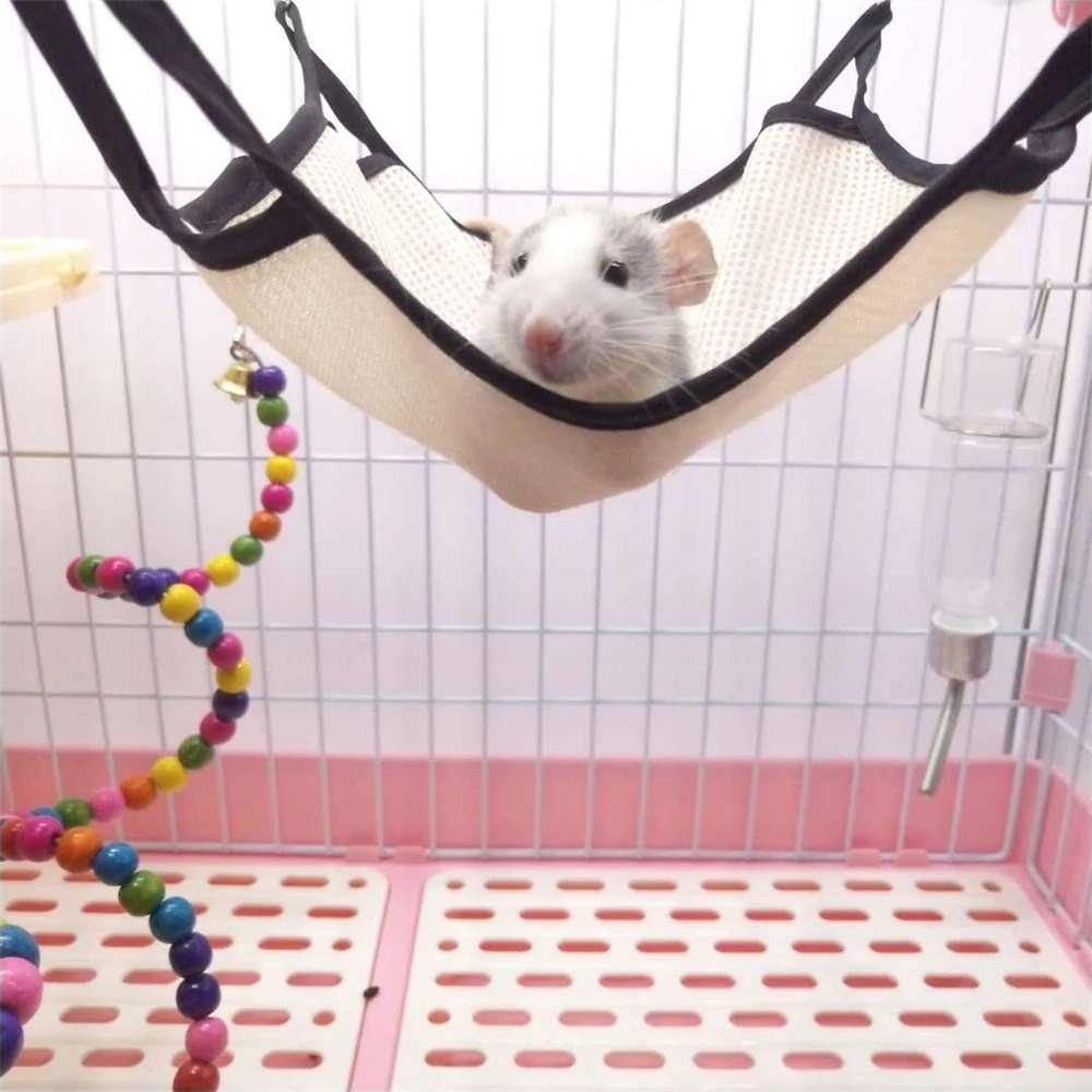 

Pet Summer Cool Mesh Hammock Cages Bed for Small Animals Pet Guinea Pig Hamster Squirrel Ferret Hedgehog