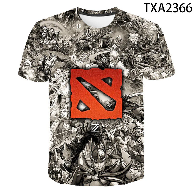 Новинка 2020 футболка Dota 2 для мужчин женщин и детей с 3D-принтом игры моба летняя