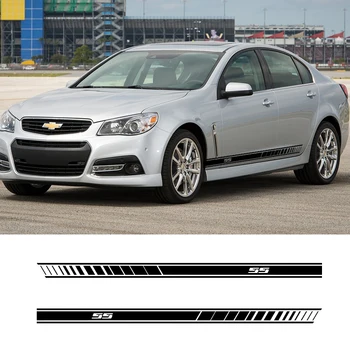 

2 PCS Car Vinyl Side Stripes Stickers Auto Graphics Decals For Chevrolet SS