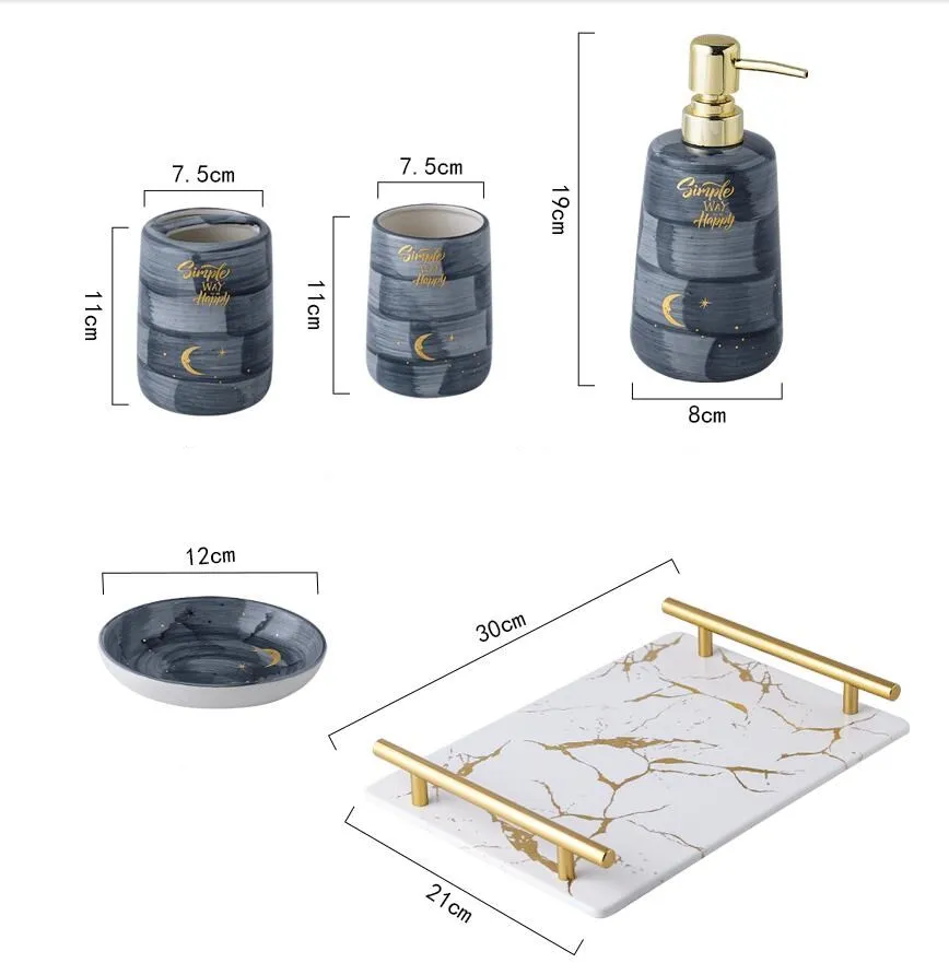 Набор сантехники для ванной комнаты керамический набор для мытья зубной щетки держатель для мытья чашки мыла Диспенсер держатель зубной щетки предметы домашнего обихода