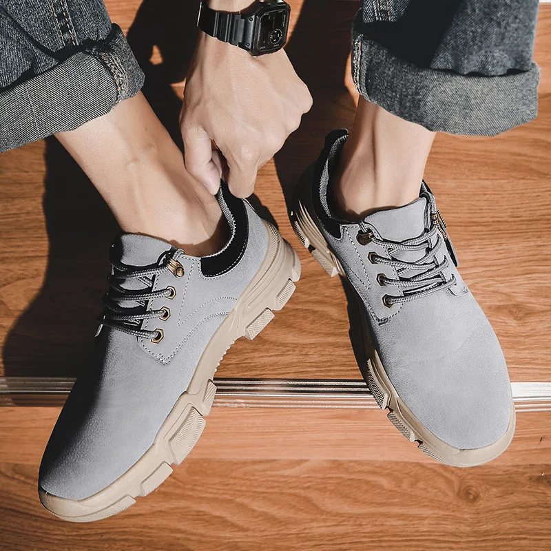 

2020 Spring New Style MEN'S SHOES Martin Boots Men's England Korean-style Trend Ankle Boots Big Head Leather Shoes Work Worker B