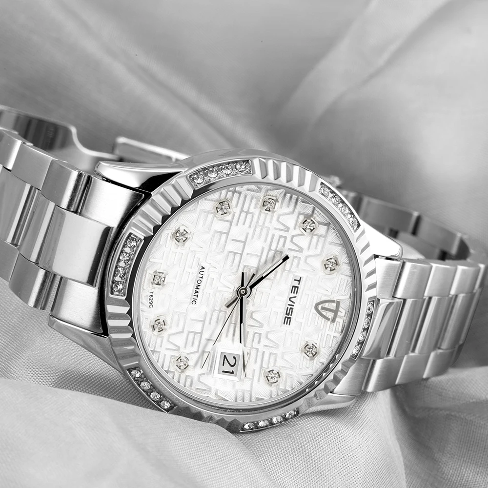 Мужские часы TEVISE Diamond Gold часы мужские Дата светящаяся водонепроницаемые часы мужские деловые часы автоматические механические наручные часы