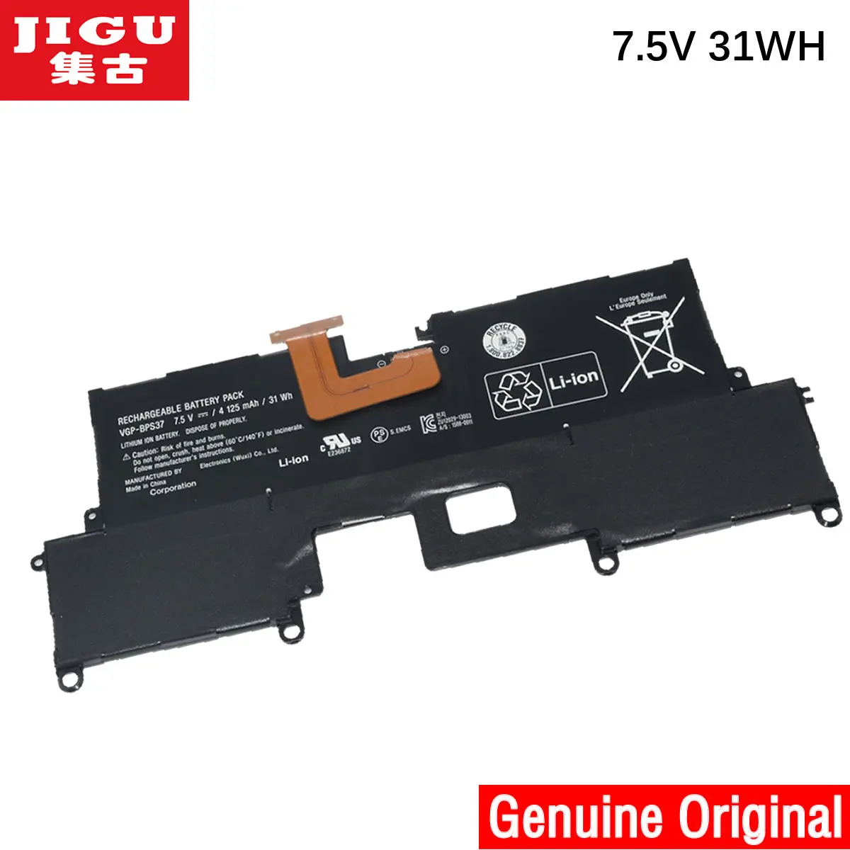 JIGU VGP-BPS37 BPS37 аккумулятор для ноутбука SONY VAIO Pro 11 SVP11 SVP11214CXB SVP11227SCB 7,5 V 4125MAH 31WH