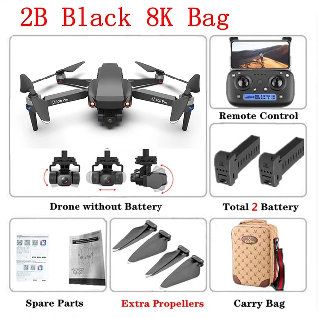 XLURC L106 Pro 5G WIFI FPV GPS With 8K HD Camera Three axis EIS Anti shake  Gimbal 35mins Flight Time Brushless Foldable RC Drone|Camera Drones| -  AliExpress