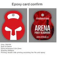 RFID эпоксидная карта печать 2000 шт TK4100/EM4100 чип ID карты