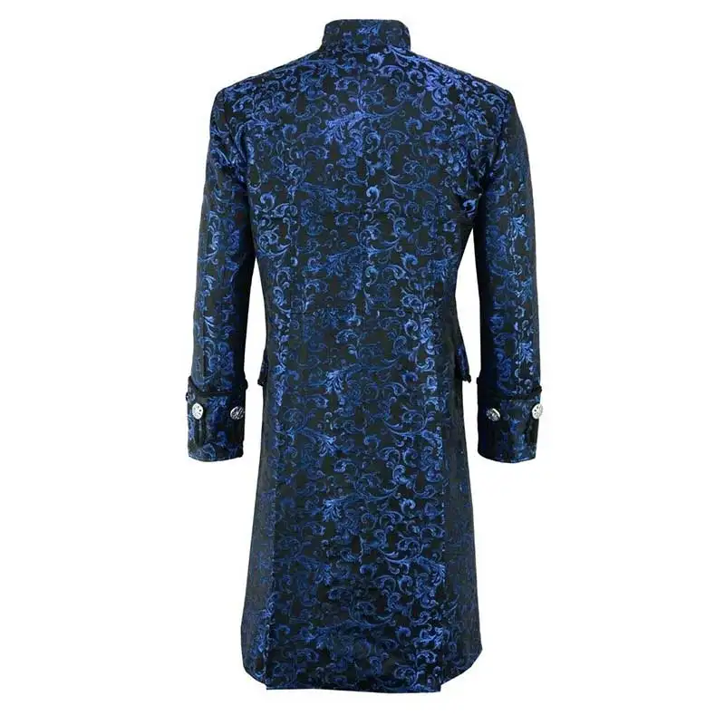 5XL стимпанк Тренч мужской повседневный этнический принт модная Длинная Куртка