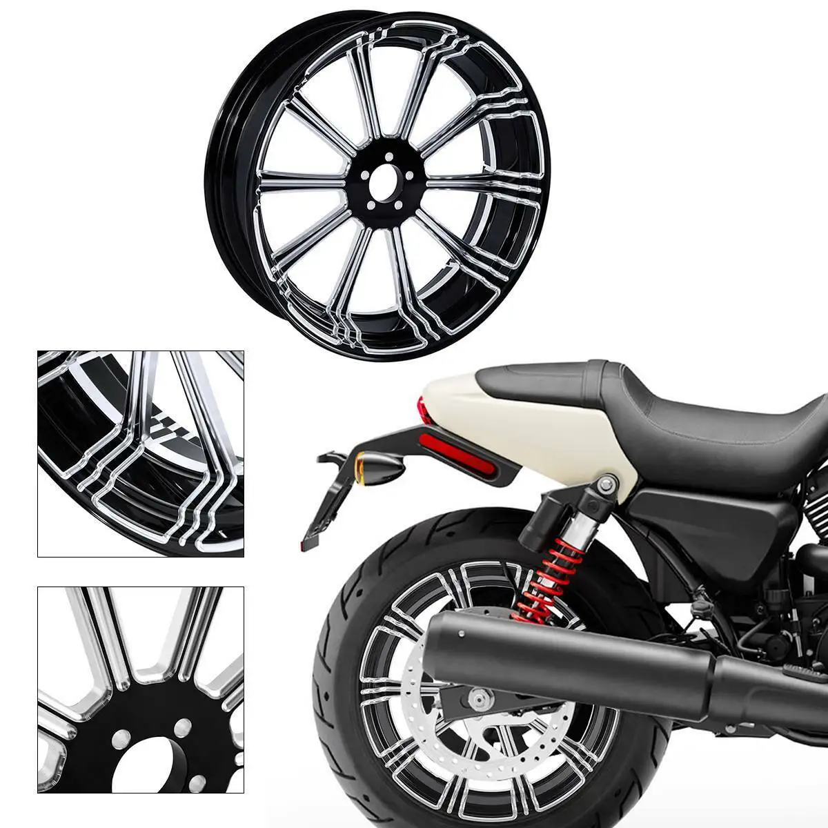 Motorcycle 18\ x 5.5\ inch Rear Wheel Rim For Harley Touring Road King Street Electra Glide FLTR FLHT FLHR FLHX Non ABS 09-17 Motorcycle 18\ x 5.5\ inch Rear Wheel Rim For Harley Touring Road King Street Electra Glide FLTR FLHT FLHR FLHX Non ABS 09-17