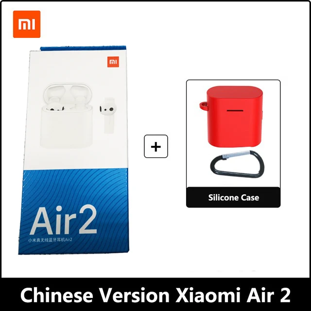 Xiao mi Air 2 Airdots Pro 2 TWS Bluetooth гарнитура 2 mi True беспроводные наушники 2 LHDC Tap управление Dual mi C ENC - Цвет: add Red case