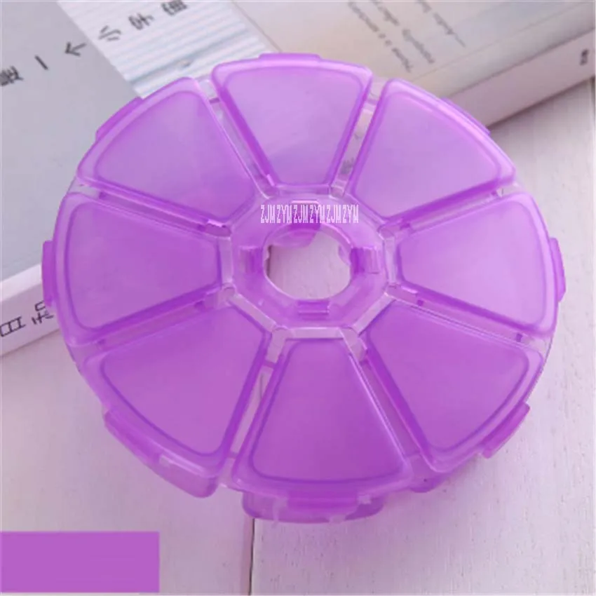 purple 1 шт. коробка для хранения инструментов винты гайка таблетки сверла ювелирные изделия Стразы бусины дизайн ногтей Совет запасных частей держатель ремесло Органайзер чехол - Цвет: purple