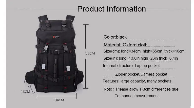55L большой емкости водонепроницаемый рюкзак для пеших прогулок для мужчин и женщин Кемпинг путешествия альпинизм треккинг Сумка Прочный Оксфорд Ткань Рюкзак