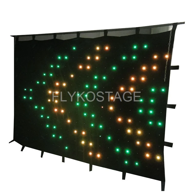 

New arrived sales promotion! 2*3m china sexy video brightnees dj stage lighting led video curtain P15 nightclub led curtain