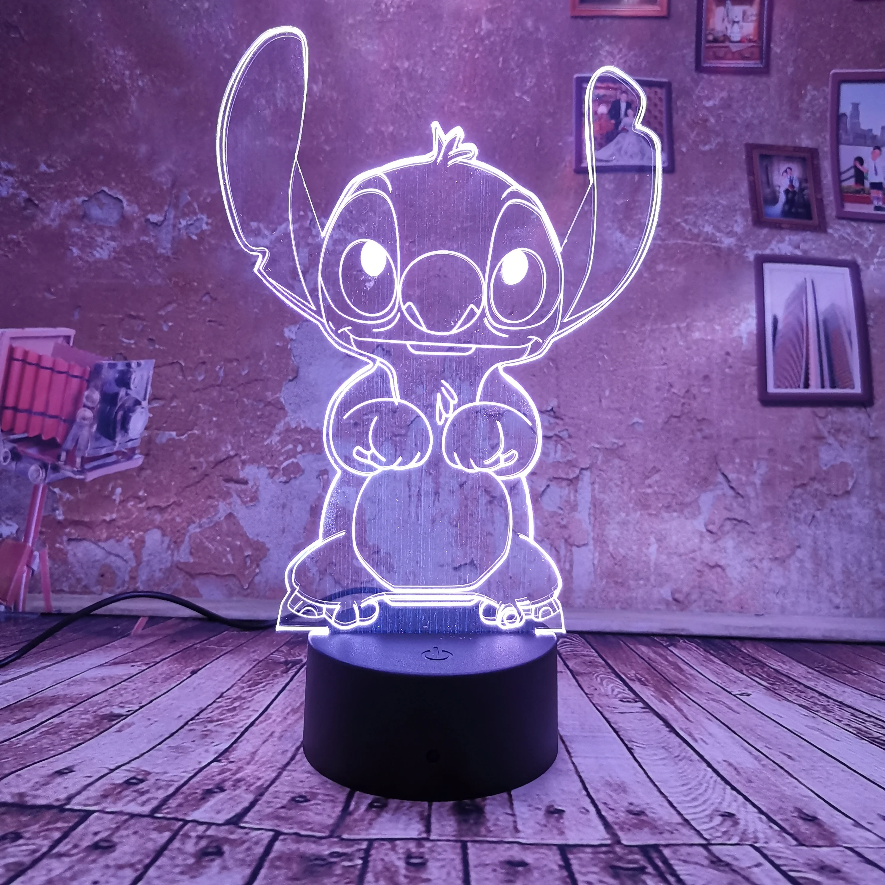 Стежка светодиодный 3d-ночник детские лампы 7 цветов изменить детский сон настольная лампа домашний декор праздник Дети Новогодний подарок