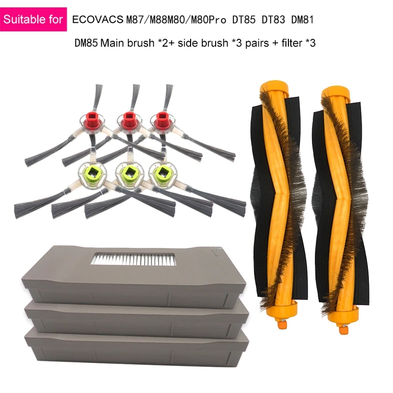 Фильтр боковая щетка 11 шт. Для Ecovacs M87 M88 M80 Pro Dt85 Dt83 Dm81 Dm85 Запчасти для пылесоса