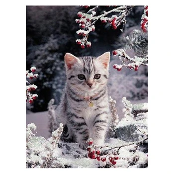 

Diy Diamond Painting Full Round Diamond Embroidery Animals Cute Cat Diamond Diamond Painting