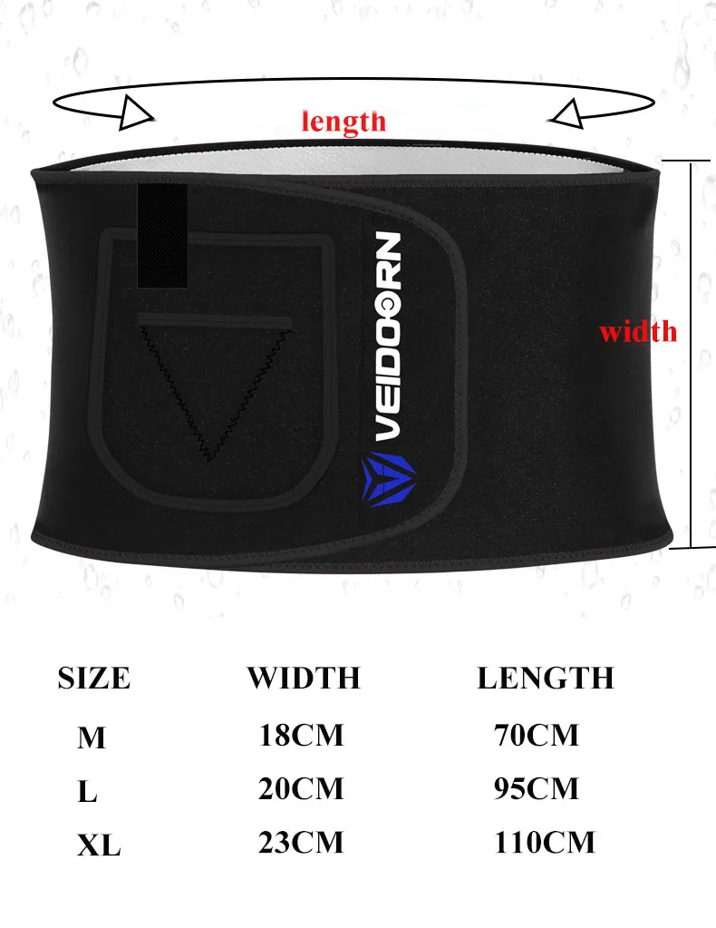 Veidoorn, профессиональная поддержка талии, триммер для талии, тренажер для талии, унисекс, поддержка спины, пояс для талии, спортивный, фитнес, тренировки