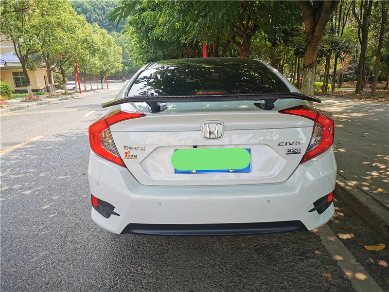 Используется для Honda Civic спойлер 17 18 19 лет заднего крыла переоборудование аксессуары клей без перфорации
