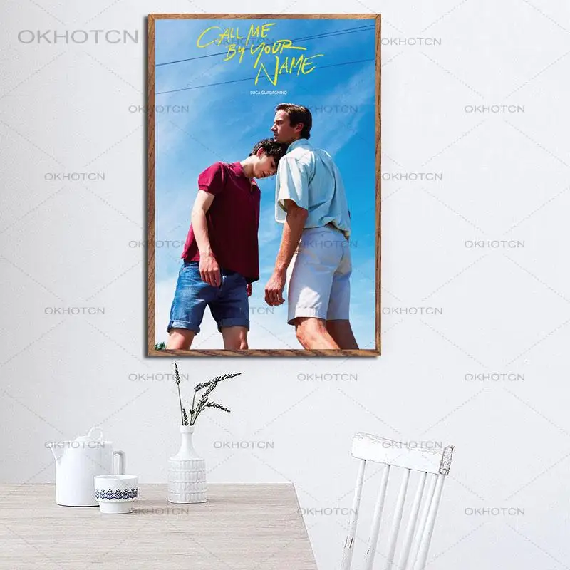 Картина на холсте с надписью Call Me By Your Name популярный кино халамет Элио плакат