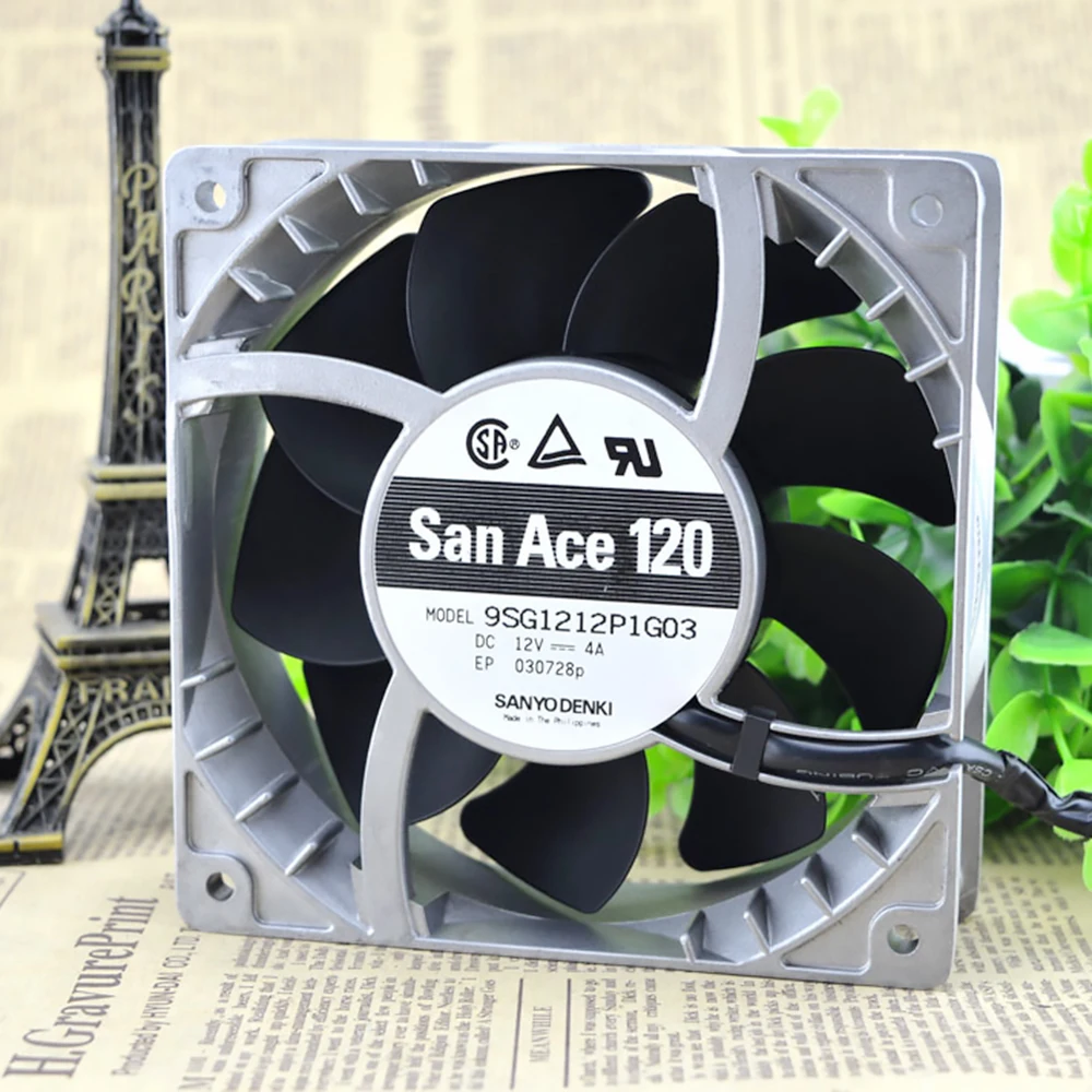 

For Sanyo 9SG1212P1G06 9SG1212P1G03 12cm high temperature fan speed fan violence 12038 12V 4A powerful 120*120*38mm