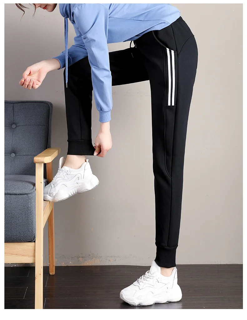 chino pants Winter Women Warm Harem Pants Casual Korean Style Stacked Joggers Thicken Woolen Sweatpants Black Fleece High Waist for Women baggy jeans