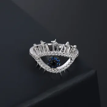 

White Luky Eye Zircon Ring High Version Personalized Ring Banquet Elegant Female Jewelry Rings For Women Anillos Mujer Ladies