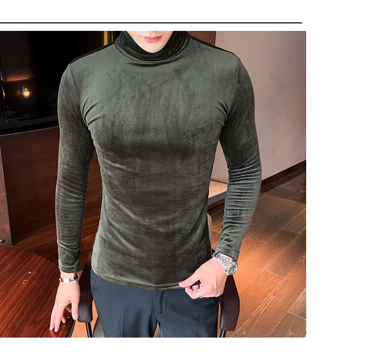 Camisetas, винтажные, мужские, бархатные, мужские, мужские, terciopelo cuello alto camisetas hombres real camiseta hombres Slim Fit Hombr